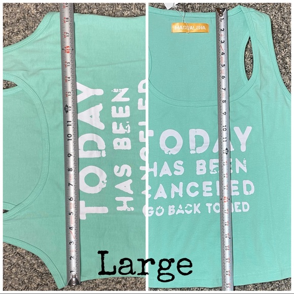 🔵 Today Has Been Cancelled Novelty Racerback Tank Mint - Picture 5 of 7